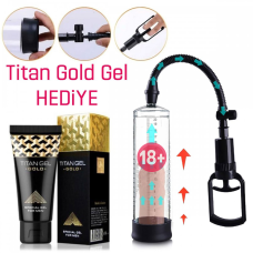 Emişi Güçlü Penis Pompası ve Titan Gold Gel HEDİYE