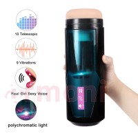 Motorlu, Sesli, İtme Emmeli, Titreşimli Model Kya Otomatik Masturbatör USB Şarjlı