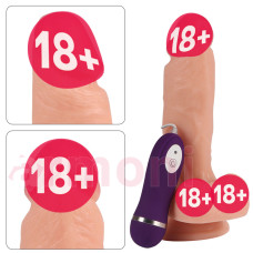 Dragon Kalın Yapay Penis - Titreşimli 10 Fonksiyonlu Mod ve Vantuzlu 17cmX4,2